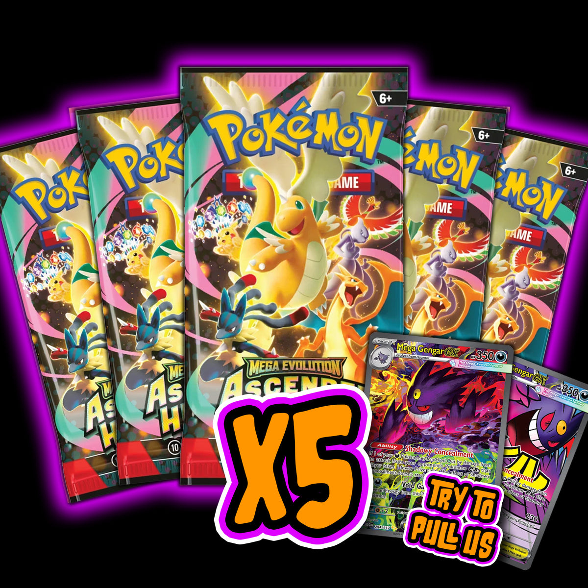 ASCENDED HEROES 5 PACK - GENGAR GHOST HAUNT