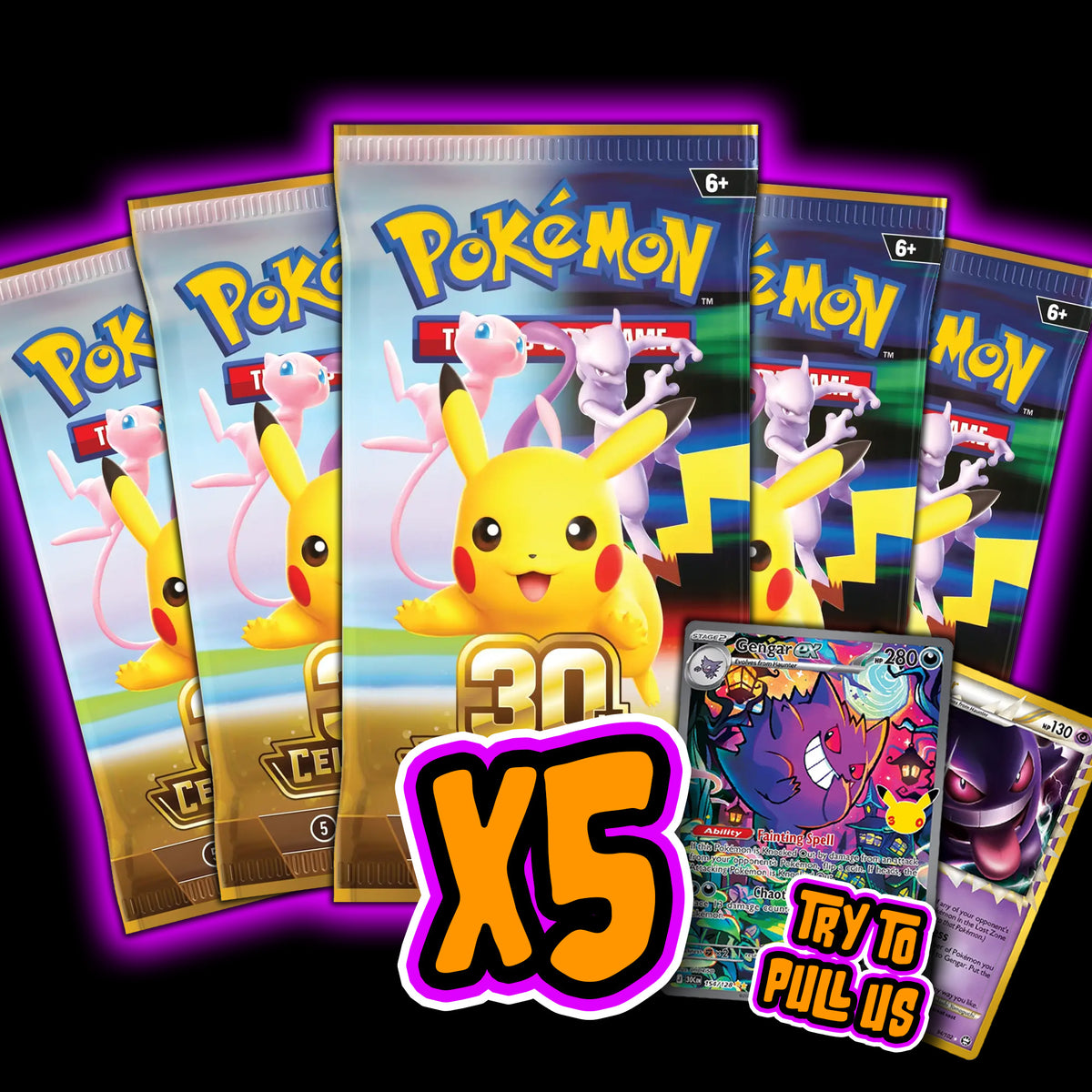 30TH CELEBRATIONS 5 PACK - GENGAR GHOST HAUNT