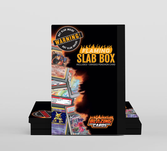 Flaming Slab Box - 1 English or Japanese PSA/Beckett/CGC Graded Card
